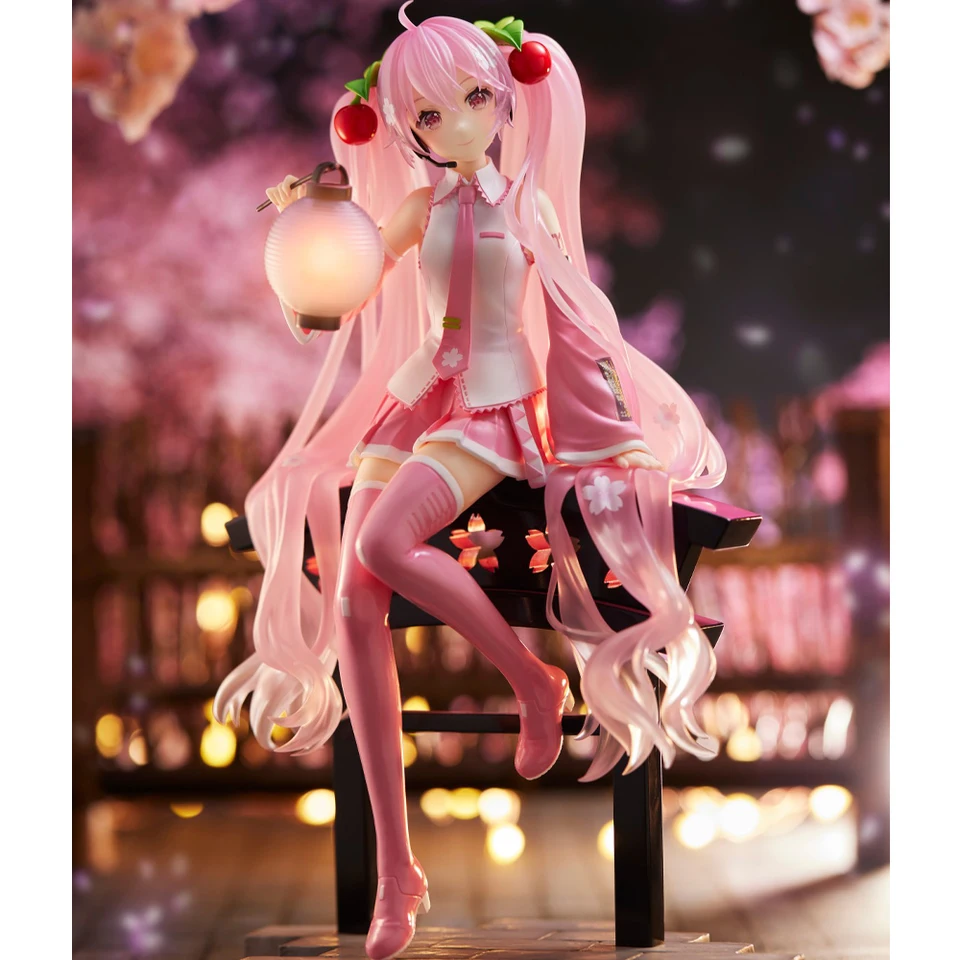 Original Taito Hatsune Miku Sakura Lantern Ver Amp Figure 18Cm