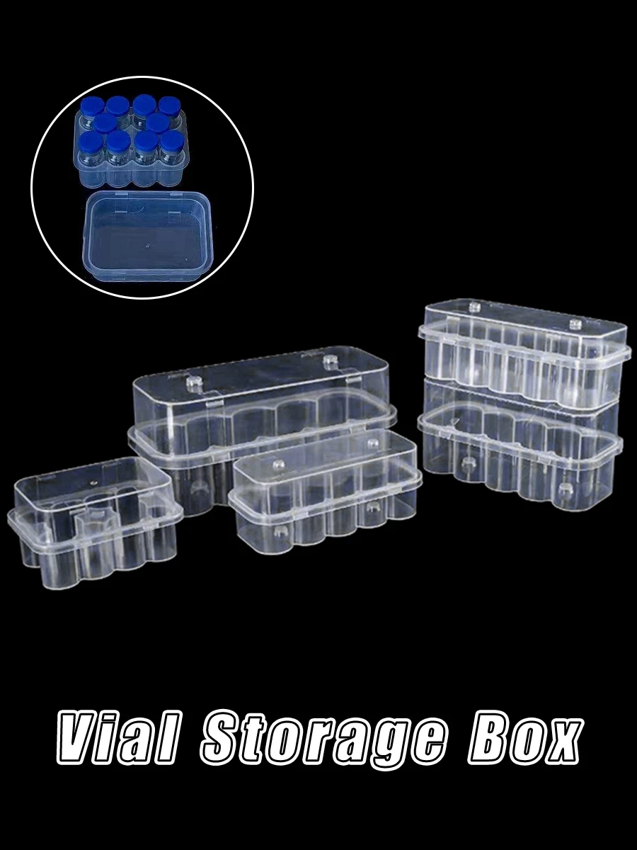 Clear Peptide Vial Storage Box For Laboratory And Personal Use_voghion.com