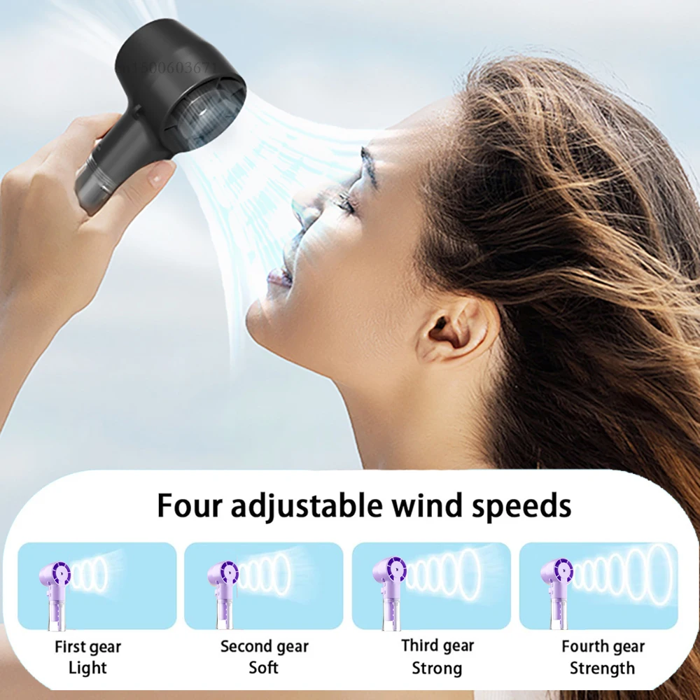 Portable USB Rechargeable Mini Humidifier Fan with Water Mist 기능