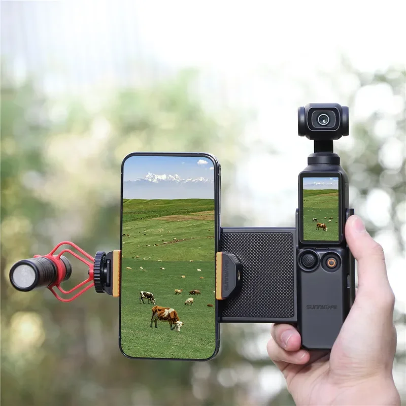 DJI Osmo Pocket 3 Phone Holder Expansion Bracket Handheld Bracket for DJI Pocket 3 Handle Adapter Camera Accessories