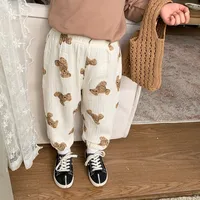 New Designer Printing Trousers Baby Unisex Cute Harem Pants Outdoor Toddler Girls Summer Fashion Thin Loose Full Length Pants 3