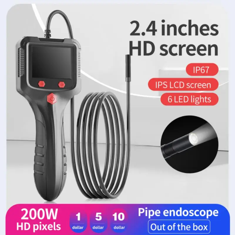 With Screen 15m Cable Industrial Endoscope Detector Mini Integrated Machine Accessories Tools Inspection Borescope Handheld