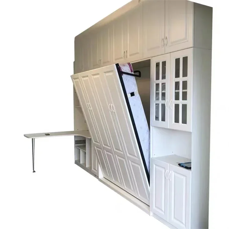 

Hidden space saving furniture folding wall mounted bed