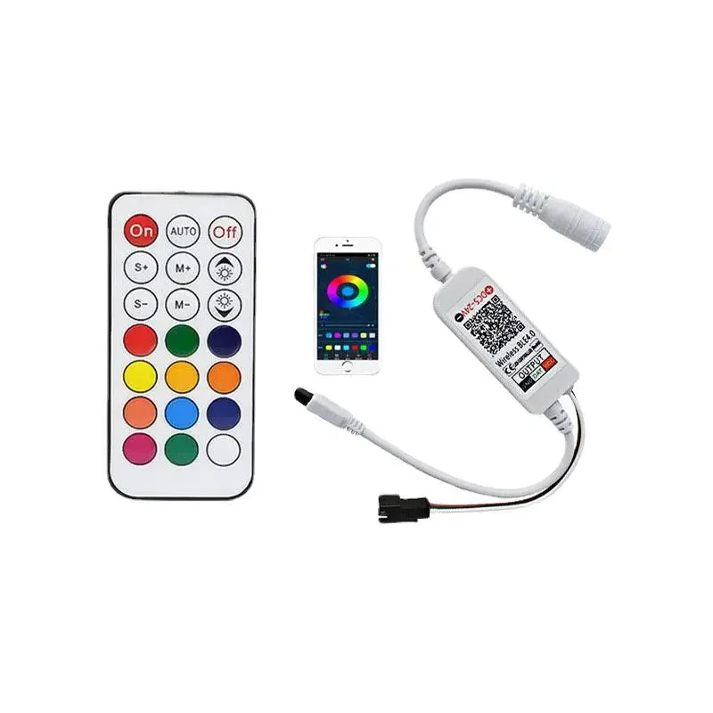 미니 블루투스 컨트롤러, 21 키 Ir LED 조명 변압기, 적외선 Ir 램프 드라이버, 가정용 조명용 Dc5-24v 전원 공급 장치