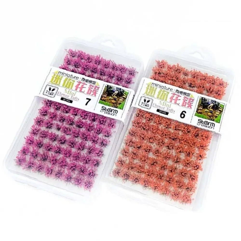 Simulation Miniature Flower Grass Model Making Railway Train Static Grass Tuft Resin Grassland Scenery Mini Flower Tuft