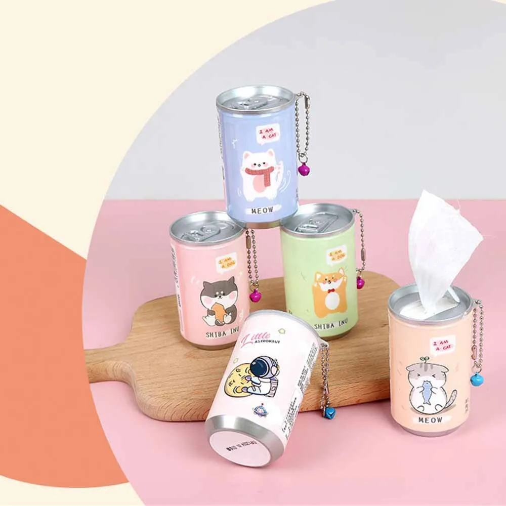 Canned Wipes Creative Cartoon Baby Wipes Pet Portable Cleansing Mini Durable Wet