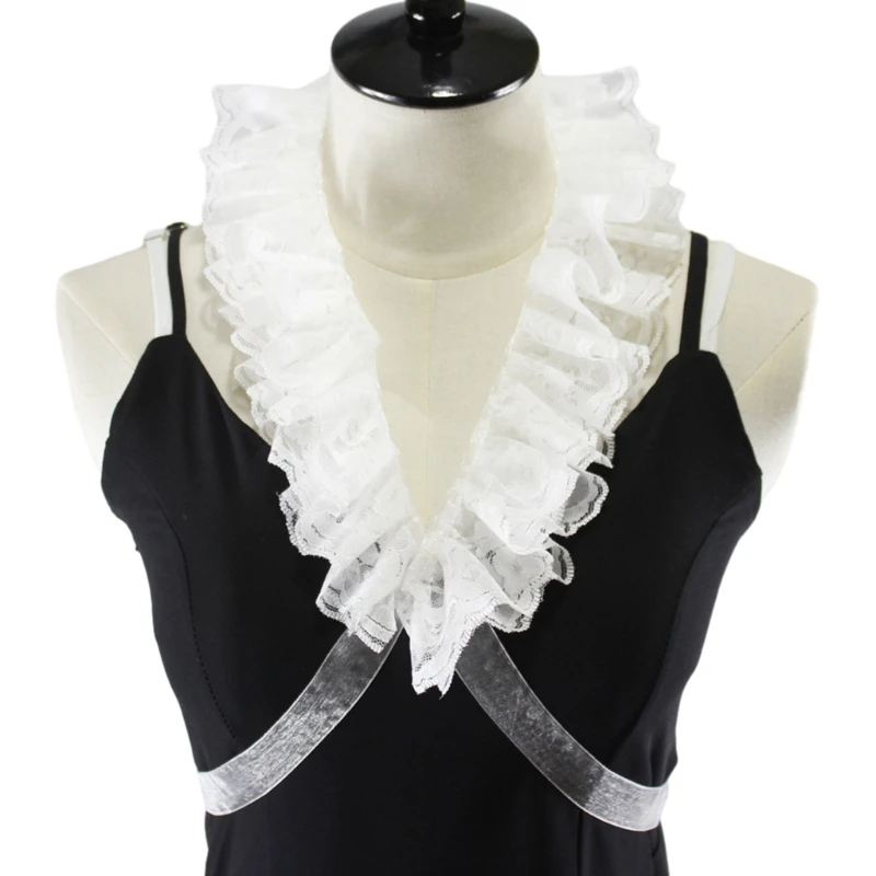 

Ladies Ruffle Choker Vintage Ruffle Fake Collar for Performances