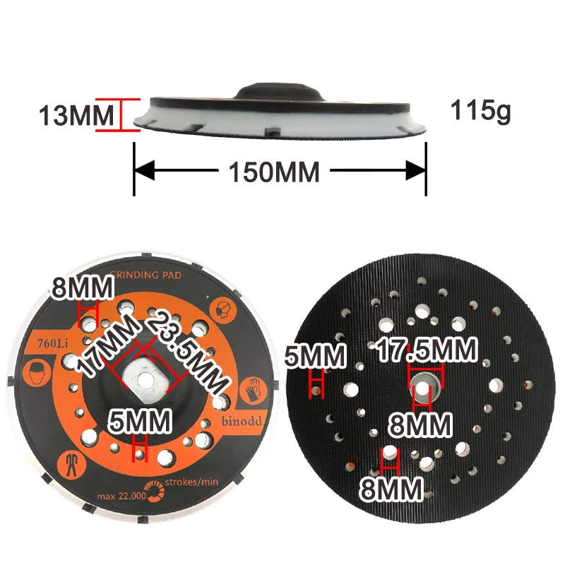 6 In. Variable-Speed Random Orbit Sander Kit - Porter Cable - Foto 7