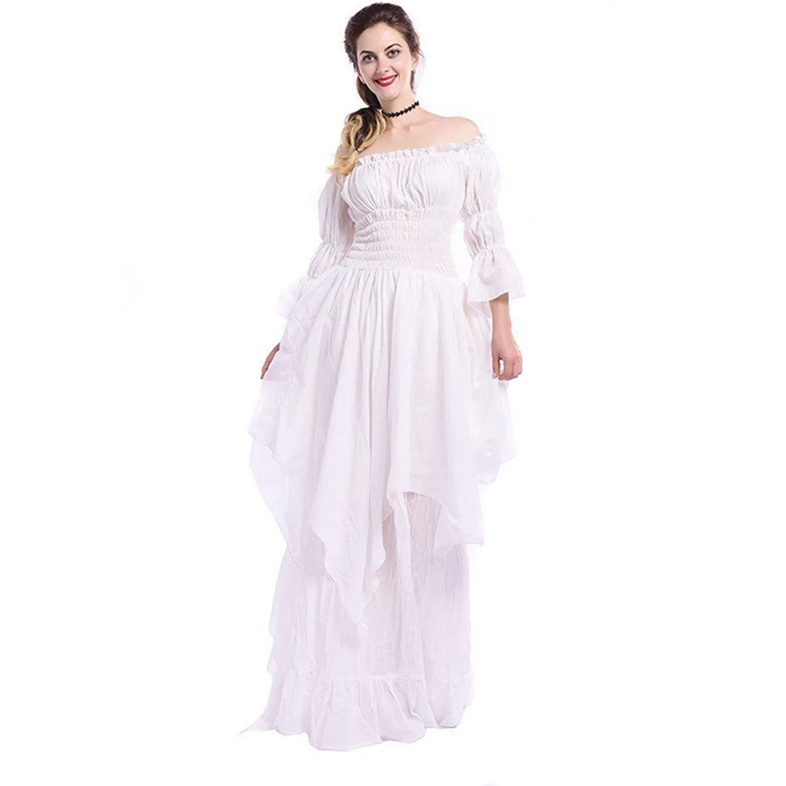 

Womens Floral Dress DressPolyesterCosplay OutdoorWoman Summer Elegant Dress
