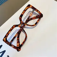 Grandes lunettes carrées anti-lumière bleue pour femmes, lunettes pour ordinateur, lunettes transparentes, lunettes optiques, nouvelle tendance 5