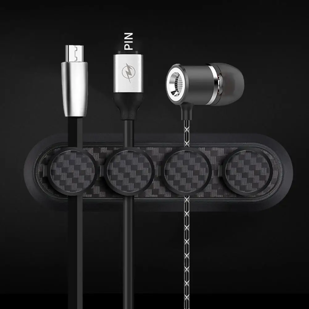 

Cable Organizer 1 Set Practical Self Adhesive Reusable Wire Keeper Headphone Earphone Cable Organizer for Household