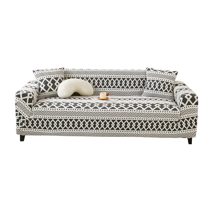 Adjustable Elastic Sofa Cover Armchair Protector Corner Large Leaves L Shape Stretch Slipcovers Couch Covers 1/2/3/4/5 Seaters 6