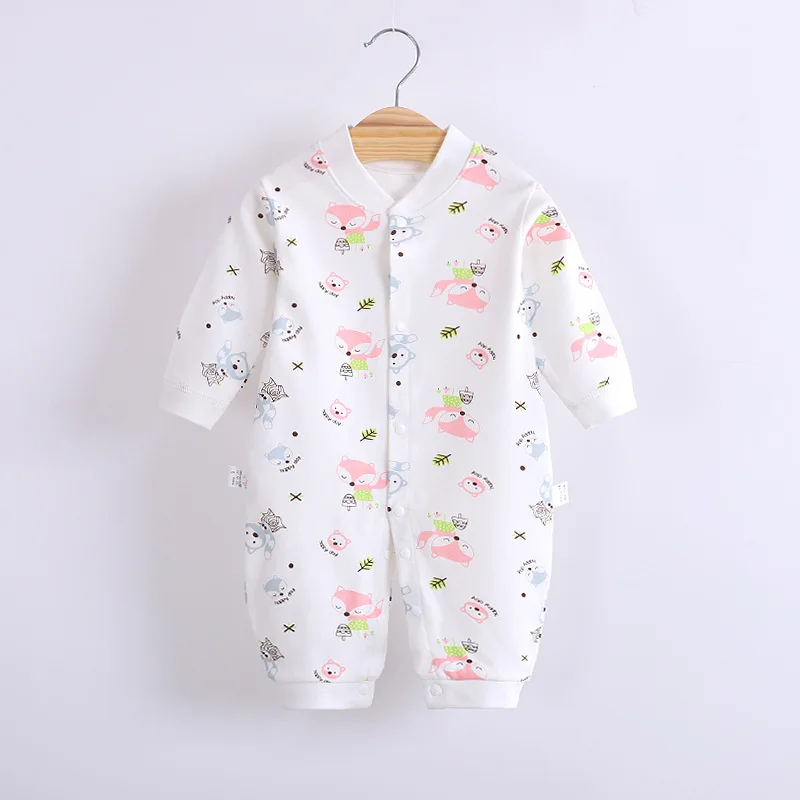 Cotton Baby Jumpsuit Baby Long Sleeve Toddler Romper Clothes Newborn Cute Romper Baby Home Clothes Baby Girl Winter Clothes vintage Baby Bodysuits Baby Rompers