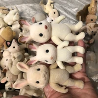 1PC Random Forest Family Animal Figure Rabbit Bear Dog Squirrel Koala Flocked Figurine Animal Model Toy For Kids Factory Defects 1