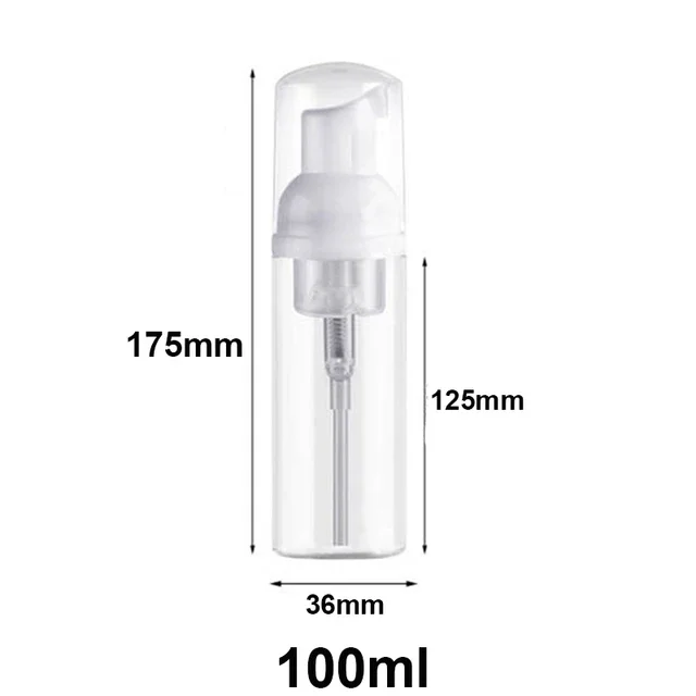 Plastic Foam Pump Bottle 2Pcs 30ml 50ml 60ml 100ml Plastic Foam Pump Bottle Empty Face Eyelashes Cosmetic Bottle Cleaner Soap Dispenser Foam