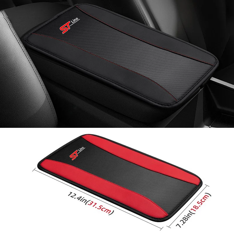 Car Armrests Cushion Protection Mat Dust Proof Waterproof car armrest pad for Ford ST STLine Focus x 2 3 Kuga FIESTA MONDEO Auto Accessories