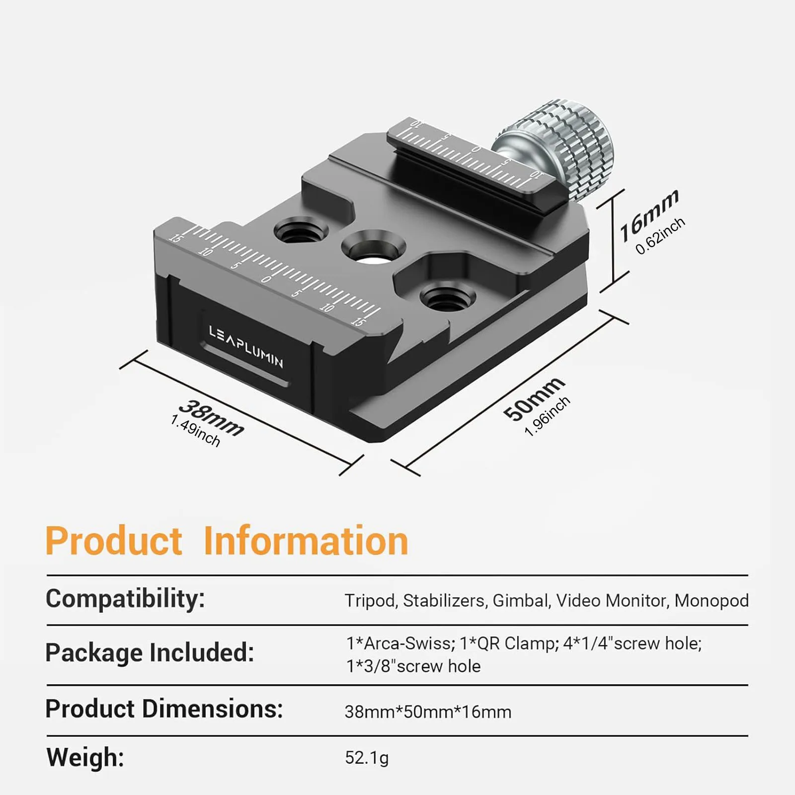 Piastre A Sgancio Rapido Arca-Swiss - Set Da 2 Per Treppiedi Fotocamera - Foto 6