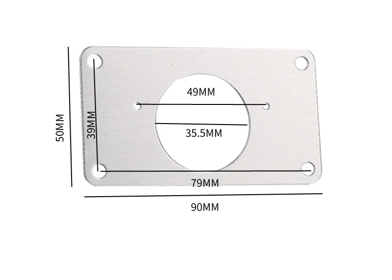 Cabinet Stainless Steel Hinge Fixing Plate 2 Piece Wardrobe Door Side Panel Hinge Repair