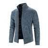 New Arrival Knitted Sweater Men Spring Autumn Casual Fleece Cardigan Men Sweaters Coats Solid Color Plus Size 3XL 5 Colors 3