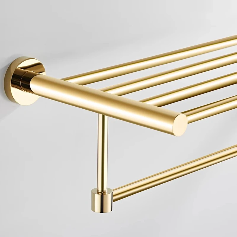 Handdoekenrek voor Badkamer, Geborsteld Goud 304 Rvs