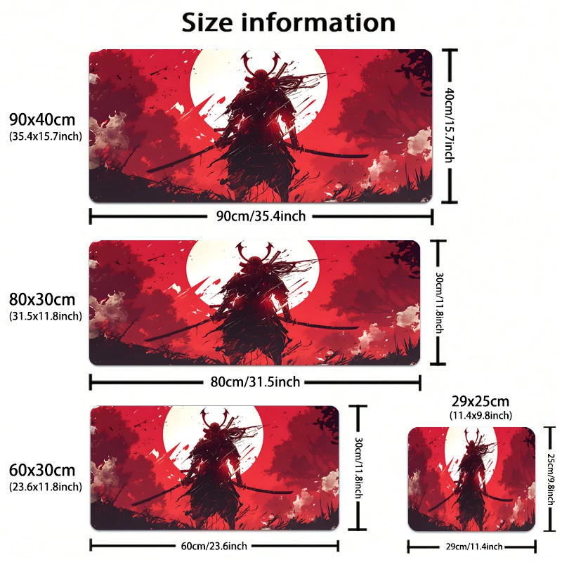 Japanese Samurai Cool Anime Black Mouse Pad 31.5x11.8 In Desk La 103a9a78 E120 4782 Bd4a 8f1cb60ff132.063375d19a7c08012dfb09d1006596a3 - View #11