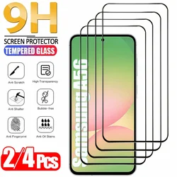 Premium Tempered Glass Screen Protector - 2/4PCS Crystal Clear Protective Film for 4Pcs Glass (For Samsung A18)