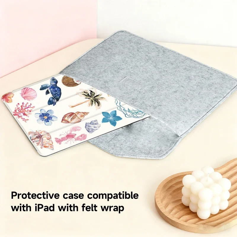 Enhanced Protective Tablet Case with Felt Bag and Pen Holder