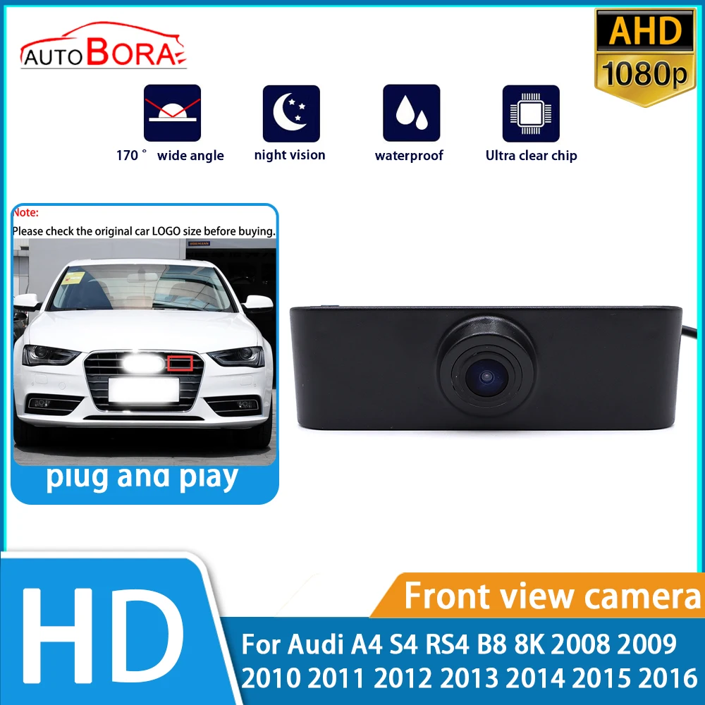 

AutoBora Clear Night Vision LOGO Parking Front View Camera For Audi A4 S4 RS4 B8 8K 2008 2009 2010 2011 2012 2013 2014 2015 2016