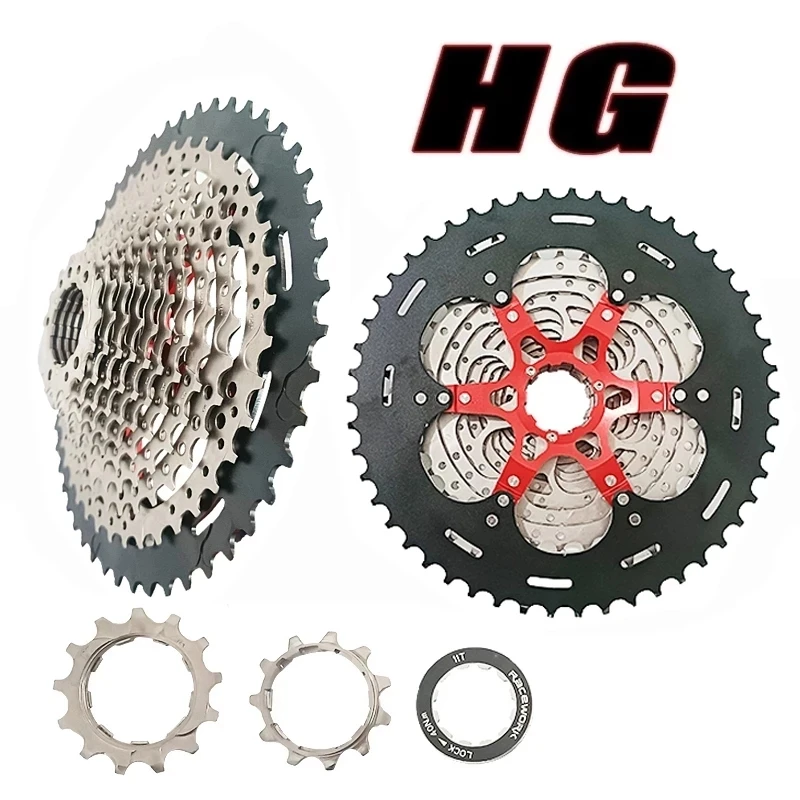 Bicycle Cassette RACEWORK MTB Bike 13 Speed 11-46/50/52T Sprocket Flywheel For High End Riding AXS HG Hubs