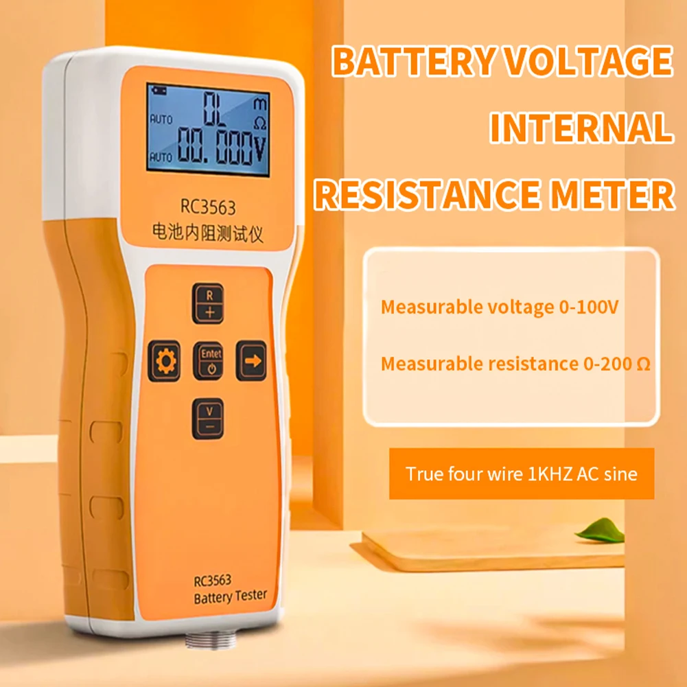 

Battery Internal Resistance Tester Voltmeter RC3563 For Lithium Battery With LCD Display Rechargeable Voltage Resistance Meter
