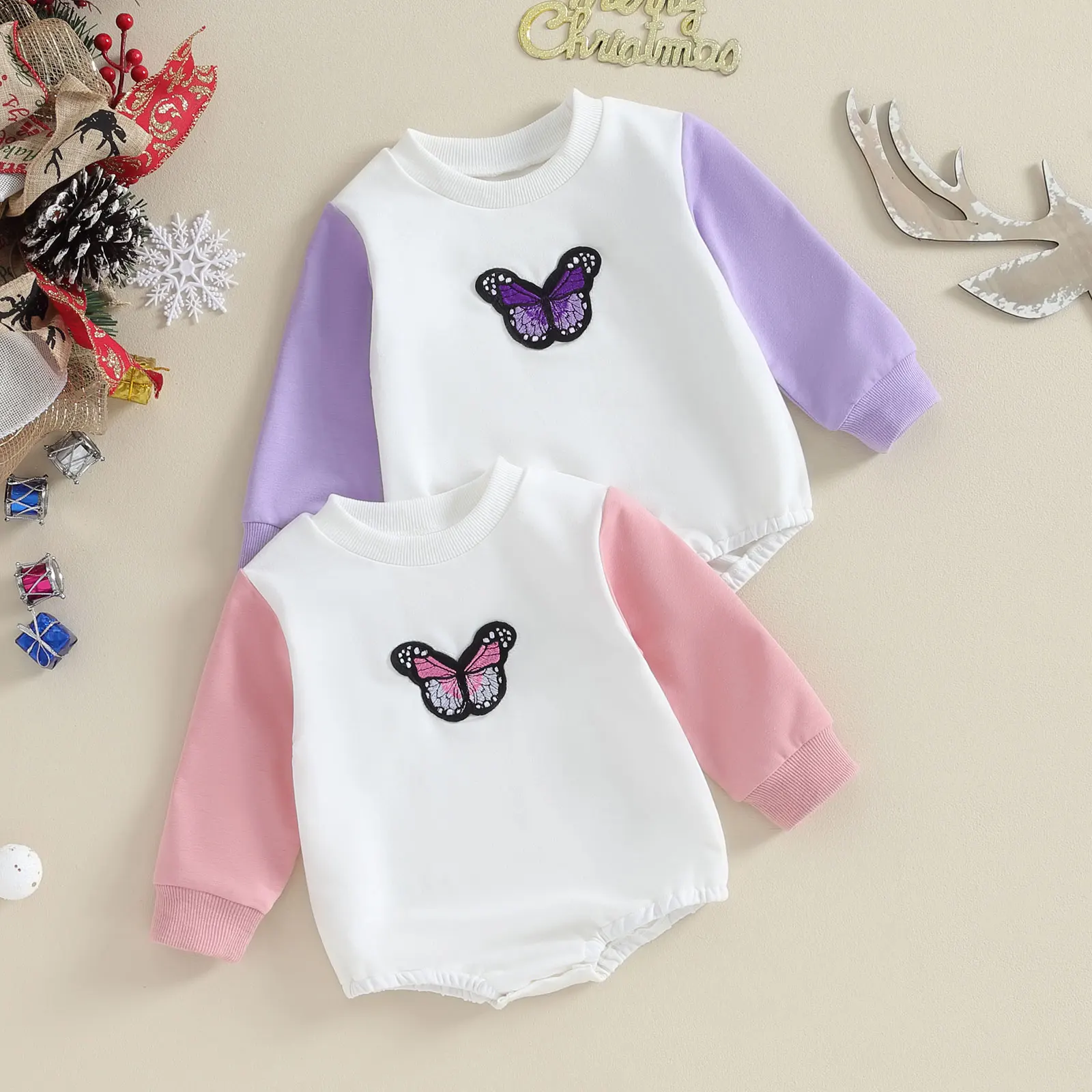 Baby Girl 1pc Cherry Embroidered Graphic Crotch Knitted Bodysuit & Button Front Sweater Coat Sets