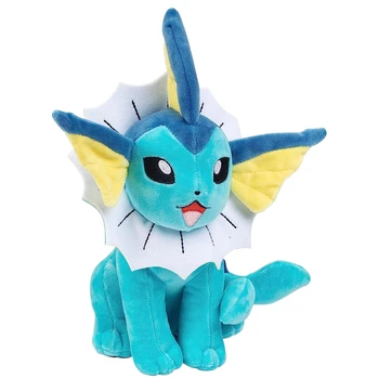 Cute TAKARA TOMY Pokemon Vaporeon Plush Doll Stuffed Toys Kawaii Christmas Gift For Child Kids 26cm 2