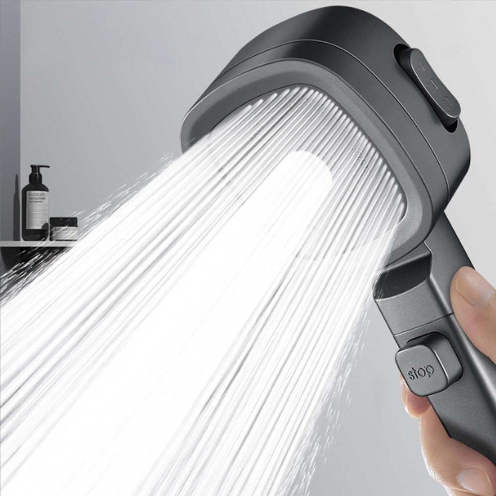 House High Pressure Shower Head Filtered purified 3 Modes Shower Heads Adjustable OneKey Stop Water Massage Sprayer  Accessories