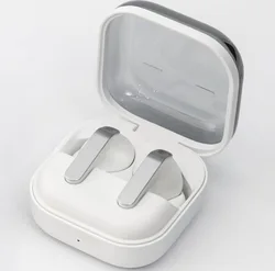 Wireless Earbuds Case with Long Battery Life and Noise Cancellation - Bluetooth 5.4 Technology (White with machine)