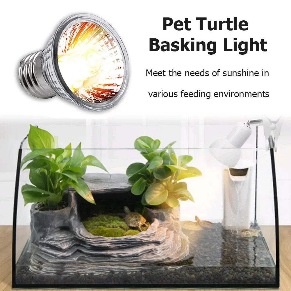 1-3pcs Reptile Lamp 25/50/75W UVA+UVB 3.0 Pet Heat Lamp Bulb Turtle Basking UV Light Bulbs Amphibians Lizard Temperature Control 3