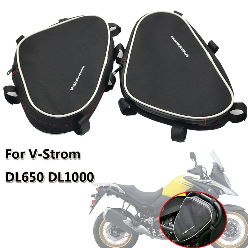 Motorcycle Frame Crash Bars Waterproof Bag Repair Tool Placement Bag for Suzuki V-Strom DL650 DL1000 Givi Kappa