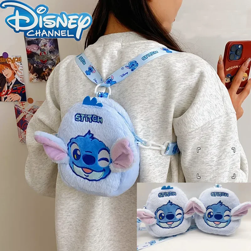Lilo&Stitch Cute Bag Disney Cartoon Stitch Plush Girls' Crossbody Bag Fashion Personality Princess Small Satchel Toy Gift Anime