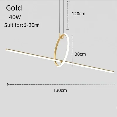 Gold 130x38cm