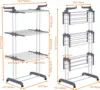 NEW Clothes Drying Rack, Oversized 4-Tier(67.7" High) Foldable Stainless Steel Movable Drying Rack with 4 castors 6