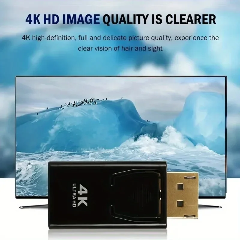4K DisplayPort to HDMI Converter with Gold-Plated Connectors