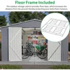 Large Outdoor Storage Shed, Metal Galvanized Steel Garden Shed with Floor Frame 3