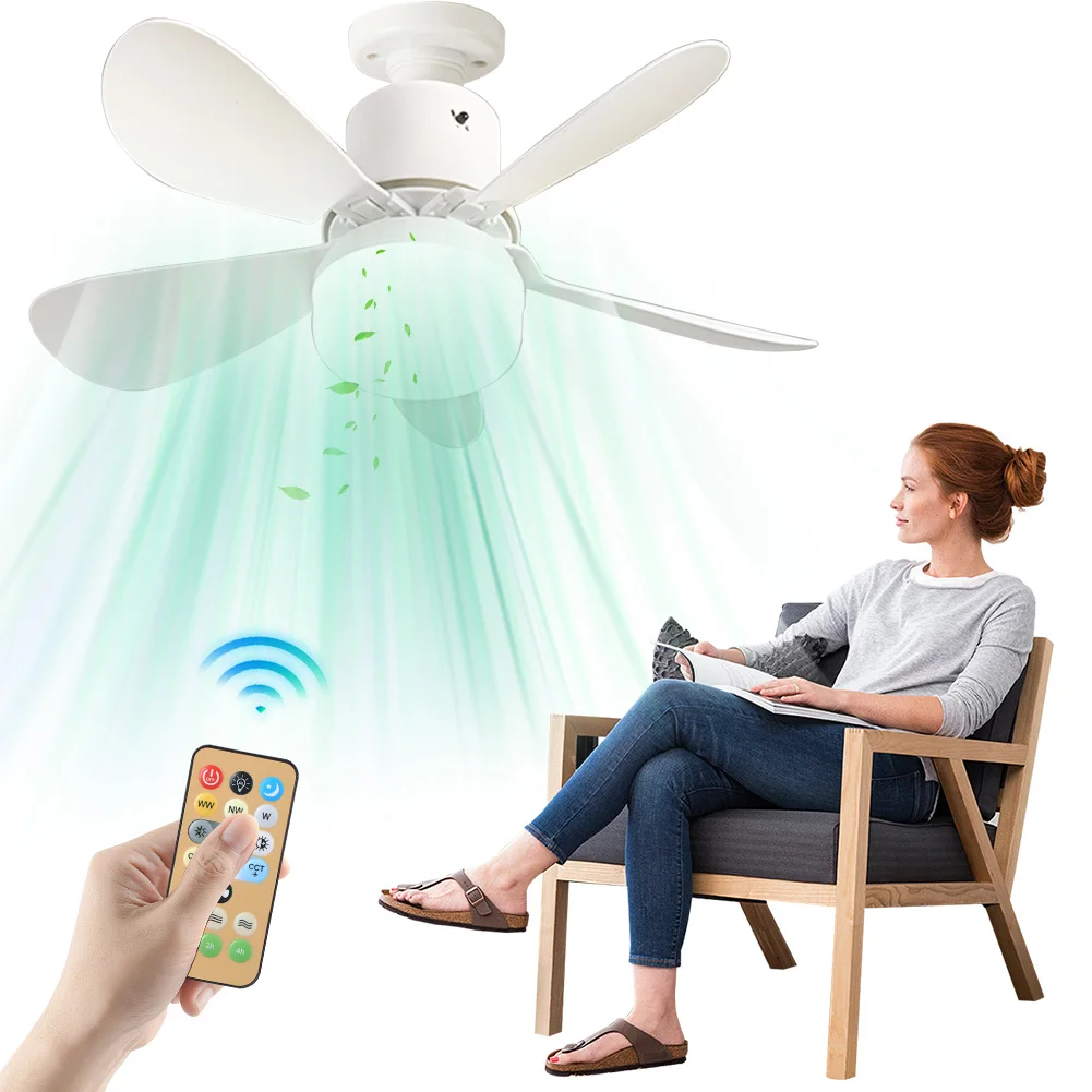 Description Picture 5 of item30W LED Bulb Ceiling Fan Remote Control Chandelier Ceiling Fan 3 Speeds Indoor Ceiling Fan Light for Bedroom Living Room Kitchen
