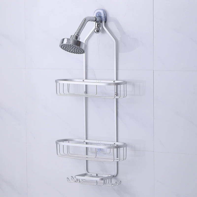 Wall Bathroom Hanging Shower Shelves Mount Basket Shelf Shower Storage Rack  Holder WC Shampoo Organizer Bathroom Accessories - AliExpress