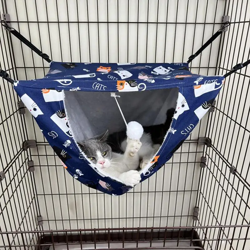 Pet Cage Hammock Cat Hammock Cage Hang Bed Soft Plush Hang Pet Bed Breathable Pet Cage Hang Bed For Small Dogs Rabbits Cats