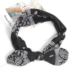 Vintage Elastic Soft Headbands for Women - Versatile Hair Accessories for Workouts, Yoga, and Face Washing (Black)