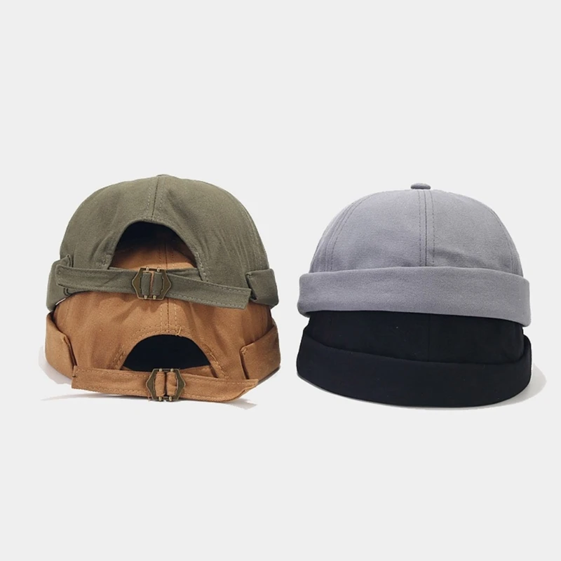 Bonnet Docker pour hommes et femmes, casquette de marin rétro, chapeau de  seau chaud sans bord, casquette de crâne, Bonnet Hip Hop - AliExpress