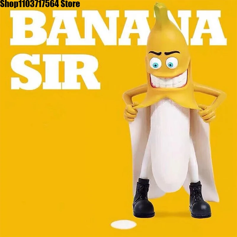 

New sales of evil banana obscene spoof banana Mr. Toy home decor resin crafts tabletop decoration