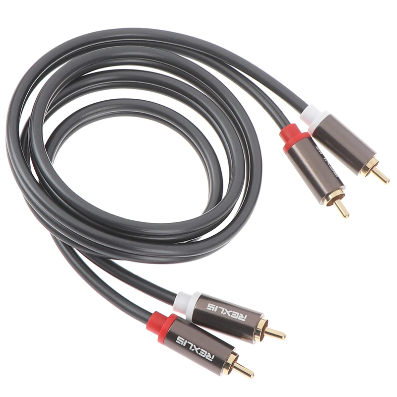 2RCA To 2 RCA Coaxial Audio Cable 3.5 Jack Stereo RCA Audio Cord 1m For Home Theater DVD TV Amplifier CD Soundbox