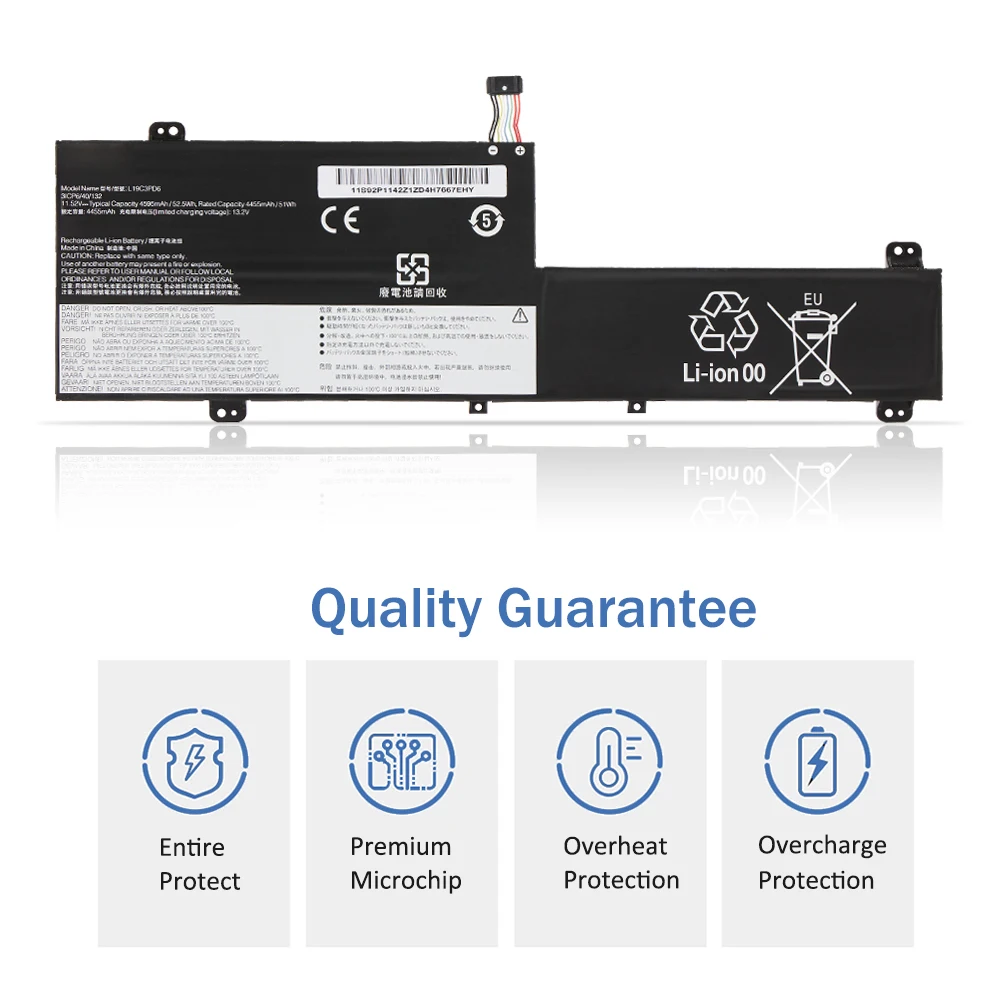 Etesbay-bateria do Portátil para Lenovo Ideapad Flex 514iil05 5-14itl05 5-14are05 5-14alc05 5-14alc05 L19m3pd6 L19c3pd6 11.52v 58.5wh - Imagem 3