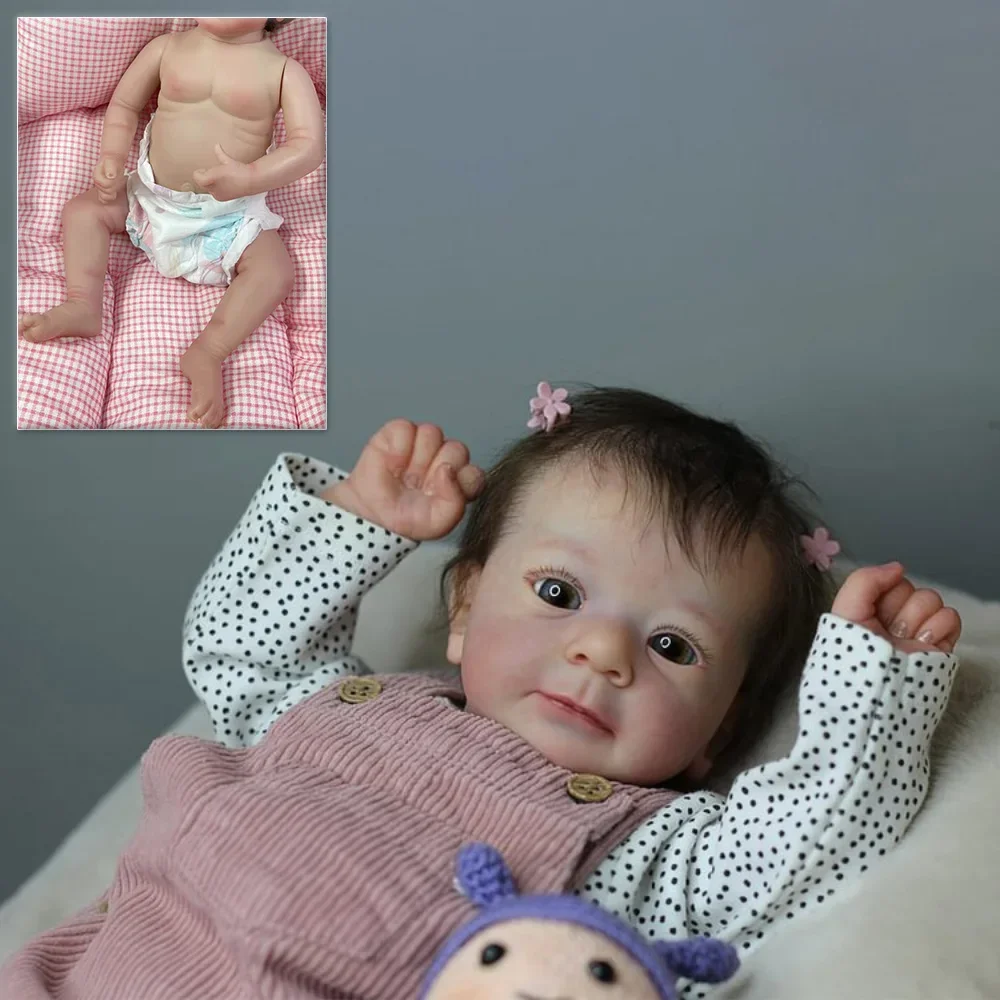 

48cm Felicia Already Painted Finished Soft Silicone Body Assembling Doll with Hand Rooted Hair Collectible Art Doll